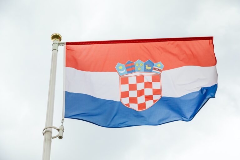 flag of Croatia in the daylight against sky